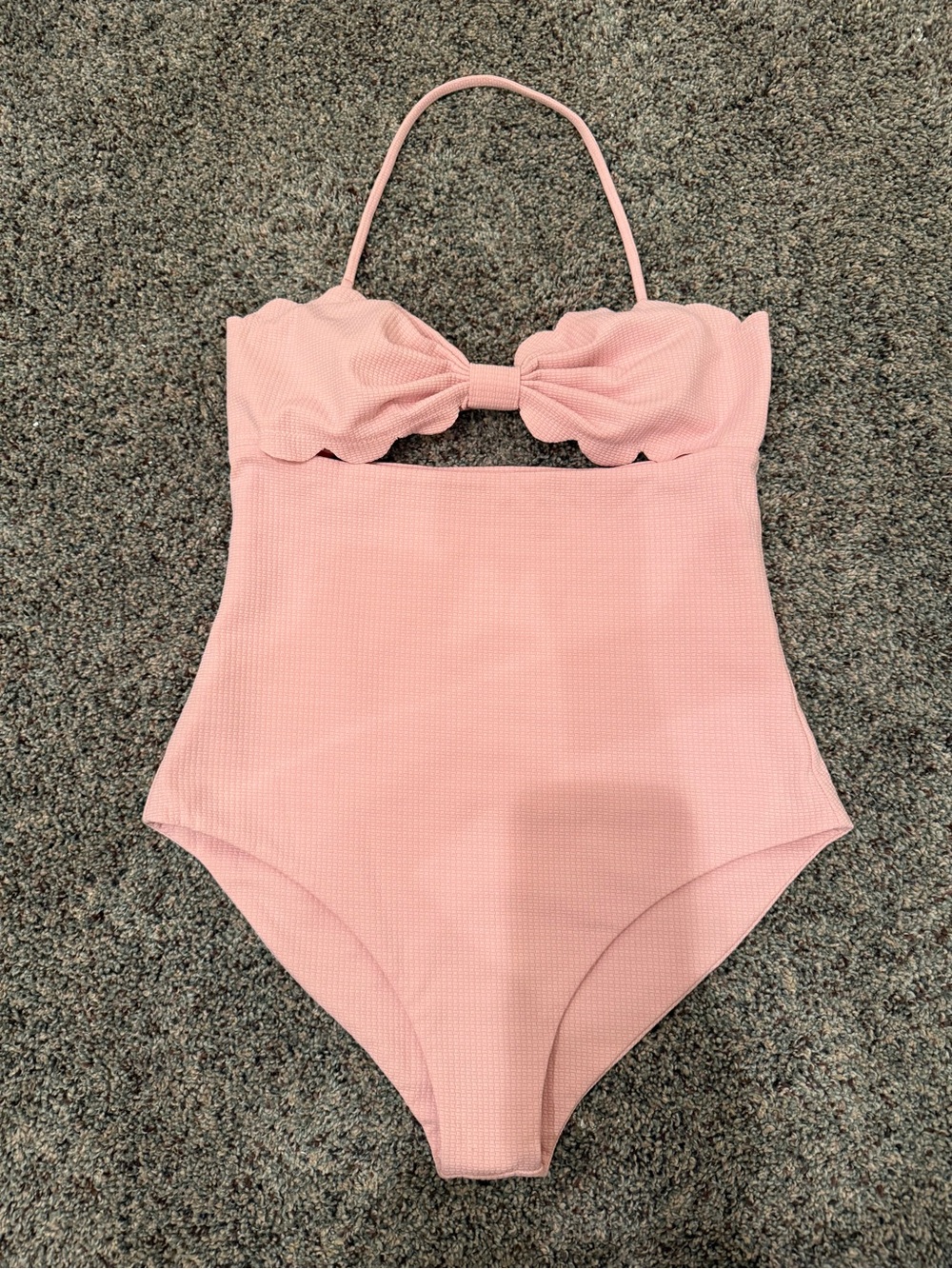 MARYSIA Pink Scalloped Antibes Maillot Halter/Strapless One-Piece Swimsuit $369 - Picture 2 of 11